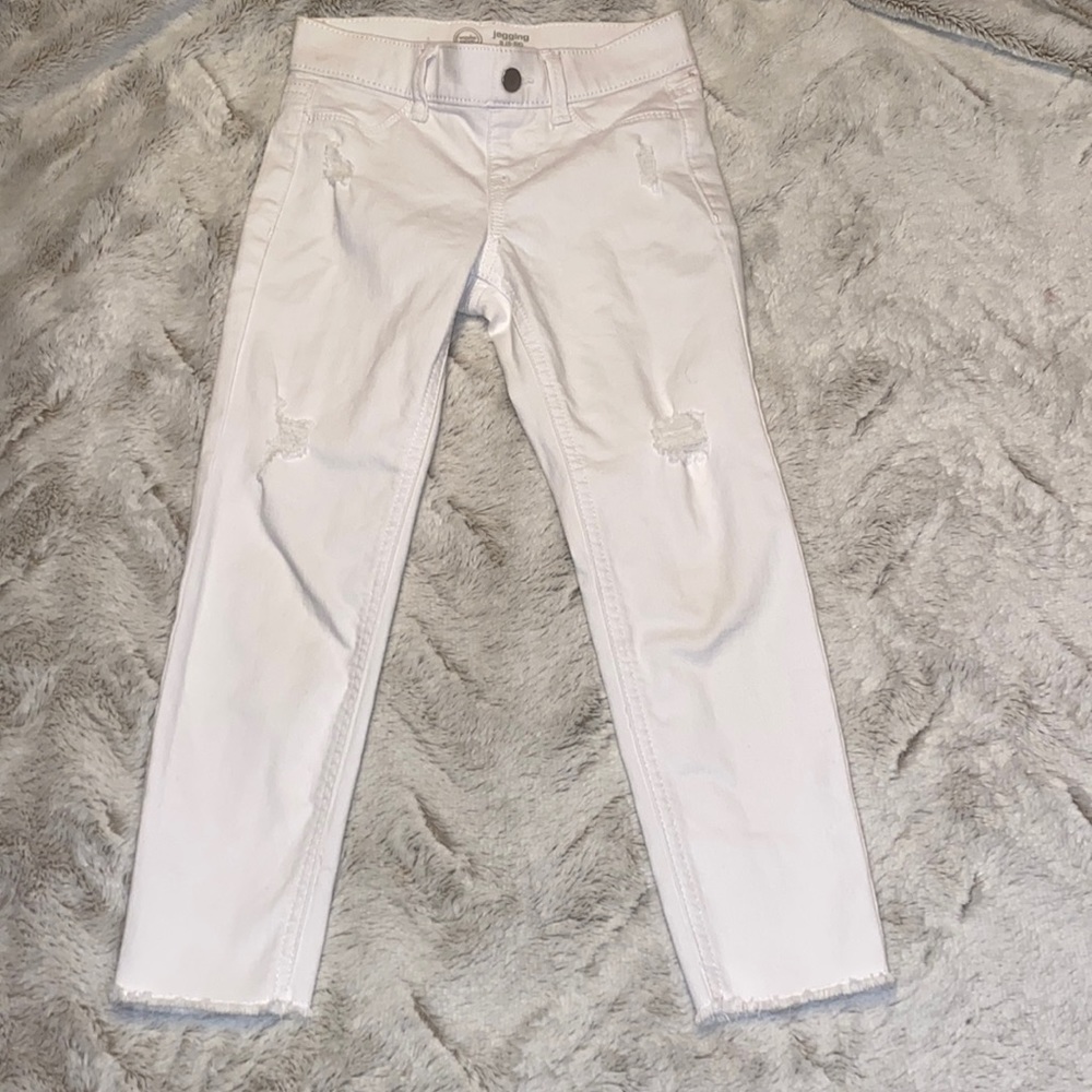 Girls white skinny jeans